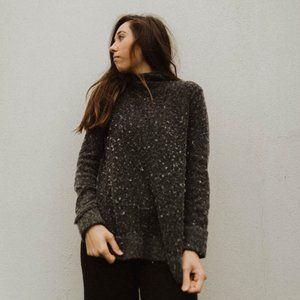 cozy gray turtleneck sweater